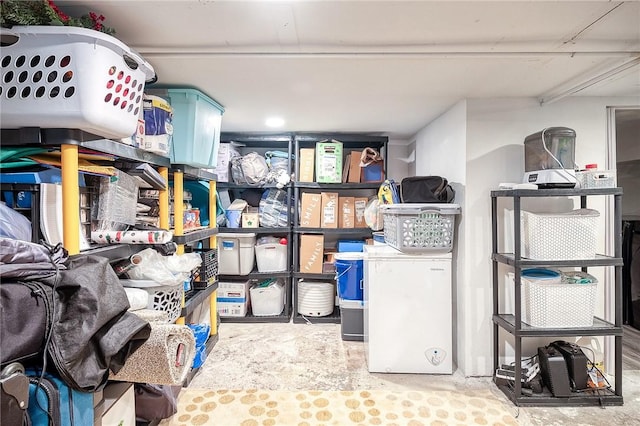view of storage area