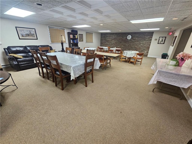 820 E Beau St Unit 2J, South Strabane, PA 15301 - carpeted dining room with baseboards and a baseboard radiator