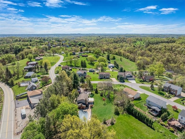 1202 Oakridge Rd, South Fayette, PA 15057 - aerial view of residential area featuring a heavily wooded area