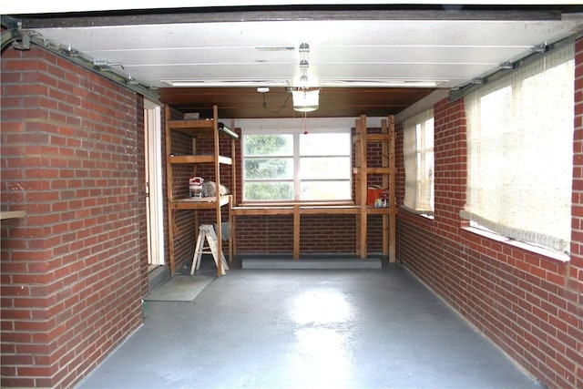 garage with covered porch