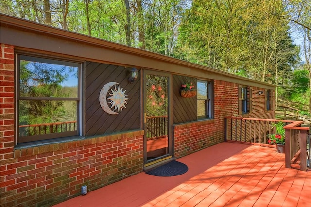 view of wooden deck