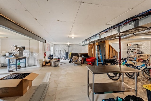 view of basement