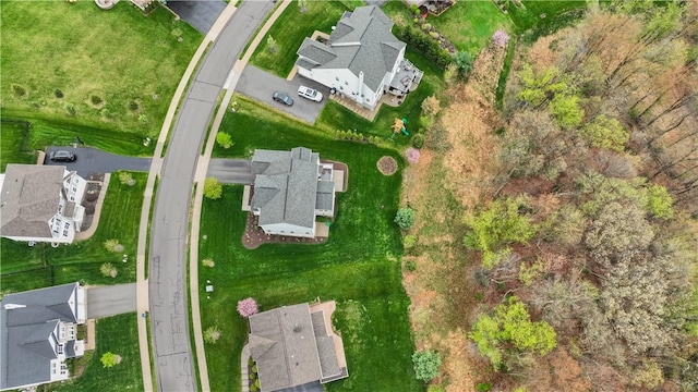bird's eye view with a residential view
