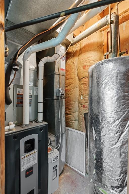 utility room with heating fuel