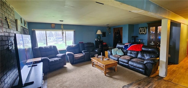 54 Old Dinnerbell Rd, Farmington, PA 15437 - living area featuring wood finished floors