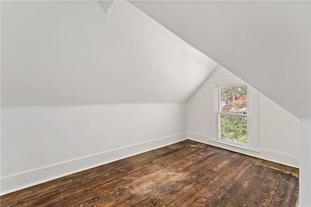 503 Beechwood Ave, Carnegie, PA 15106 - bonus room featuring dark wood-style flooring, baseboards, and lofted ceiling