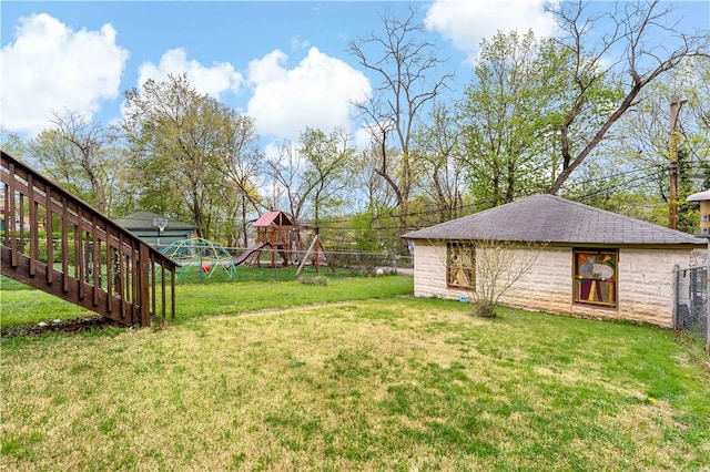 503 Beechwood Ave, Carnegie, PA 15106 - view of yard featuring a playground and fence