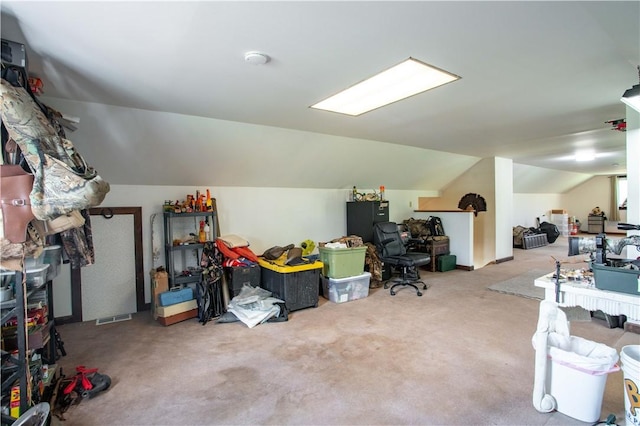 357 Pohls Rd, Raccoon Twp, PA 15001 - bonus room featuring visible vents, carpet, and lofted ceiling