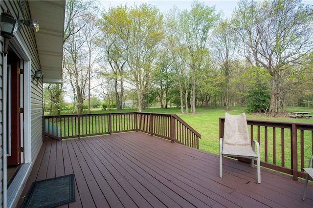357 Pohls Rd, Raccoon Twp, PA 15001 - wooden terrace with a lawn