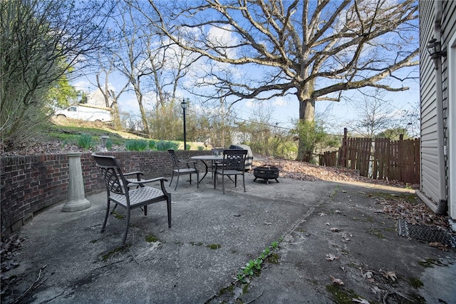 206 7th St, Oakmont, PA 15139 - view of patio featuring an outdoor fire pit