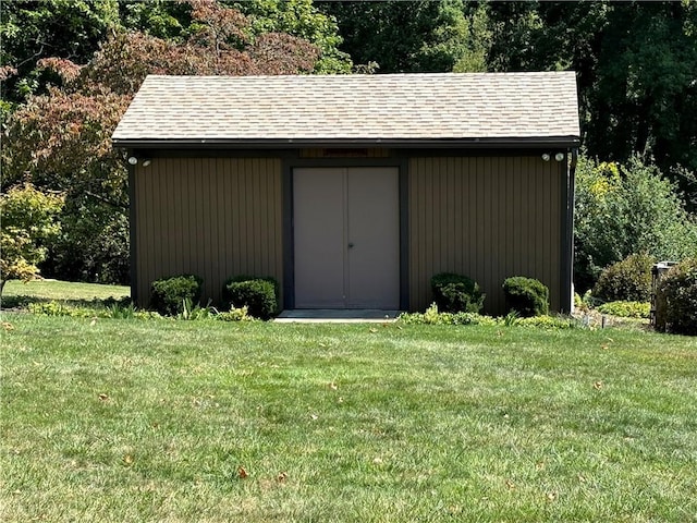 view of shed