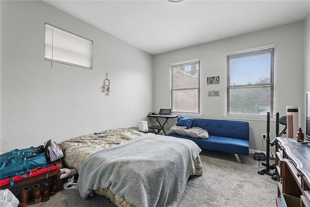 view of carpeted bedroom