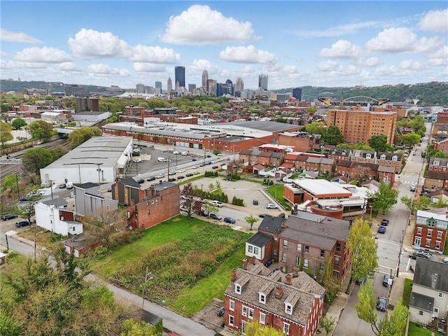 bird's eye view featuring a city view