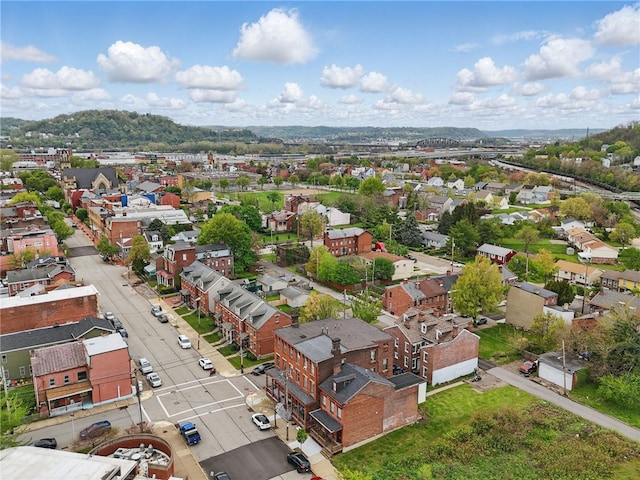 drone / aerial view with a residential view