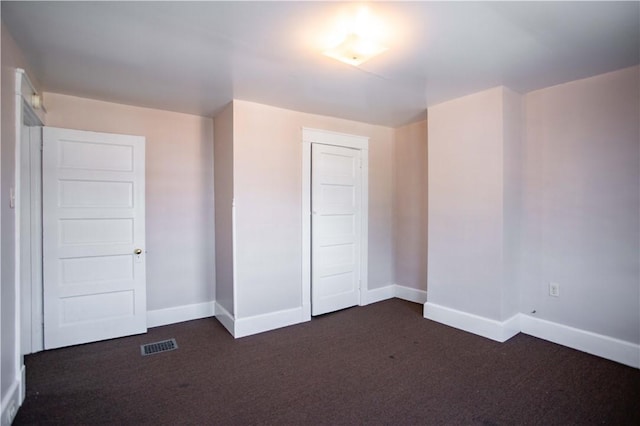 1315 Main St, Aliquippa, PA 15001 - unfurnished room featuring baseboards, dark carpet, and visible vents