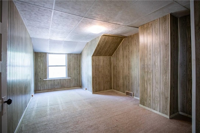 1211 Main St, Aliquippa, PA 15001 - bonus room featuring wooden walls, carpet flooring, and visible vents