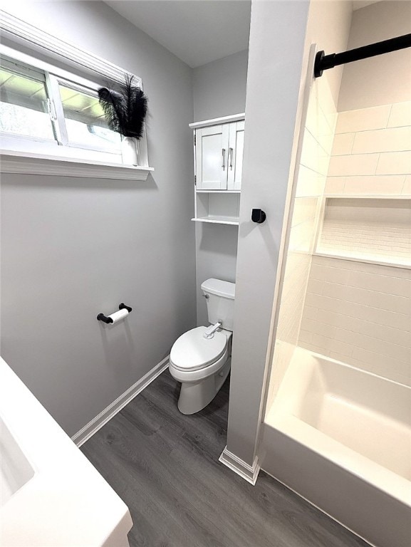 4402 Gateway Dr, Monroeville, PA 15146 - bathroom with baseboards, wood finished floors, and toilet