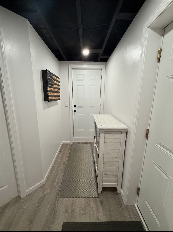 4402 Gateway Dr, Monroeville, PA 15146 - doorway to outside with baseboards and wood finished floors