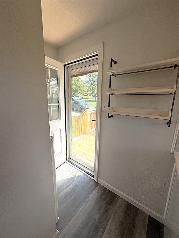 4402 Gateway Dr, Monroeville, PA 15146 - entryway with baseboards and wood finished floors