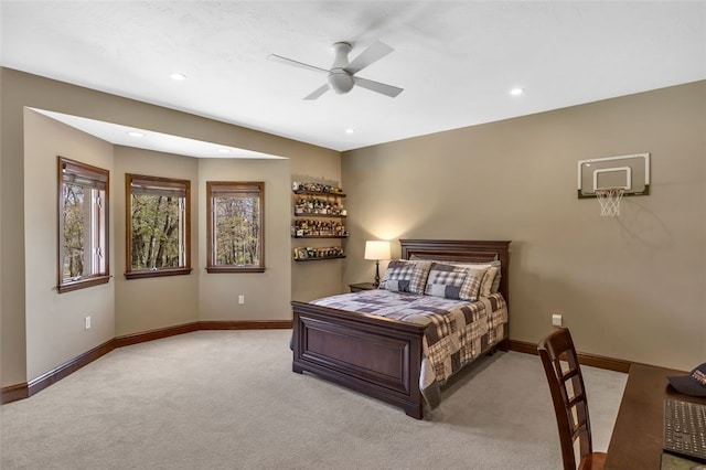 118 Lakeland Dr, Adams Twp, PA 16046 - bedroom with recessed lighting, baseboards, and light carpet