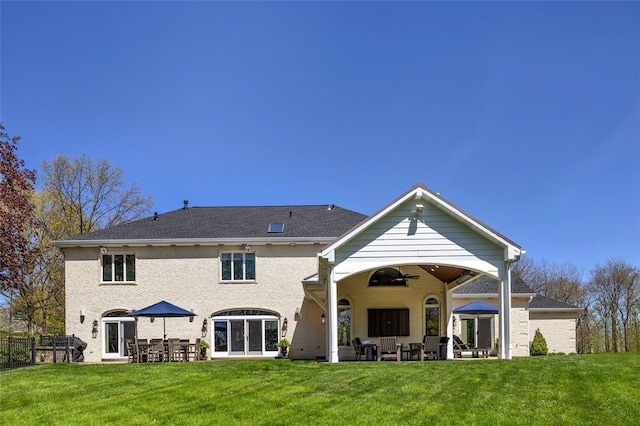 118 Lakeland Dr, Adams Twp, PA 16046 - back of house featuring a lawn, outdoor lounge area, a patio area, and fence