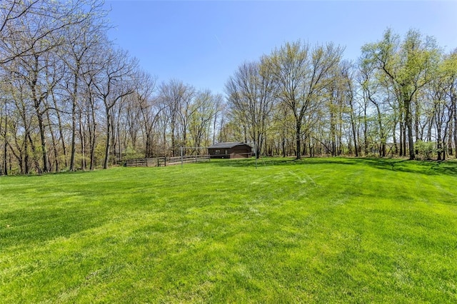 118 Lakeland Dr, Adams Twp, PA 16046 - view of yard featuring fence and an outbuilding
