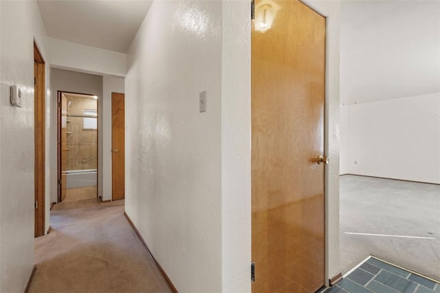 hall with carpet
