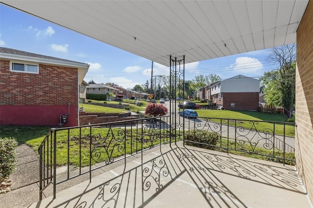 balcony featuring a residential view