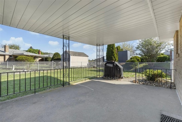 view of patio / terrace with fence