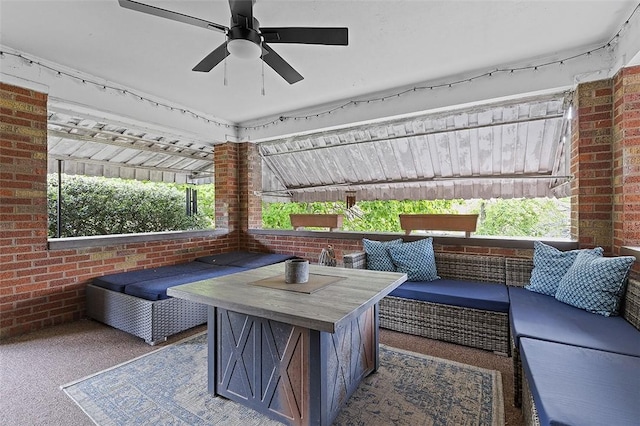 814 Clara St N, Versailles, PA 15137 - view of patio featuring ceiling fan and outdoor lounge area