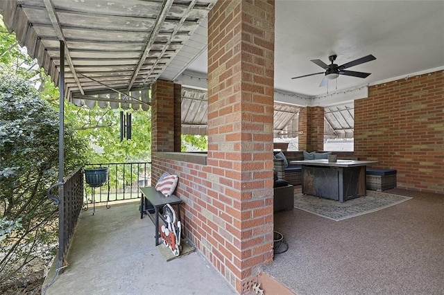 814 Clara St N, Versailles, PA 15137 - view of patio / terrace featuring a ceiling fan