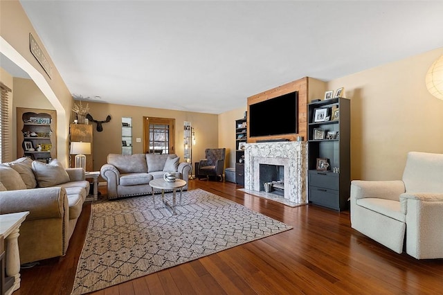 814 Clara St N, Versailles, PA 15137 - living room with a premium fireplace and hardwood / wood-style flooring