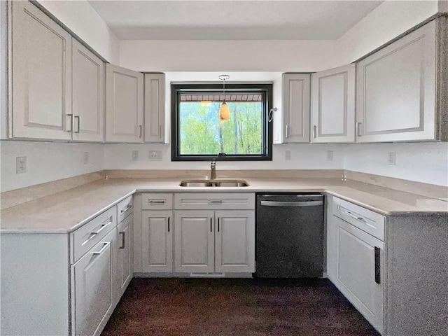 42 Elmhurst St, Green Tree, PA 15220 - kitchen featuring a sink, dishwashing machine, and light countertops