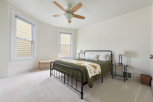 961 Deely St, Greenfield, PA 15217 - carpeted bedroom with baseboards, visible vents, and ceiling fan