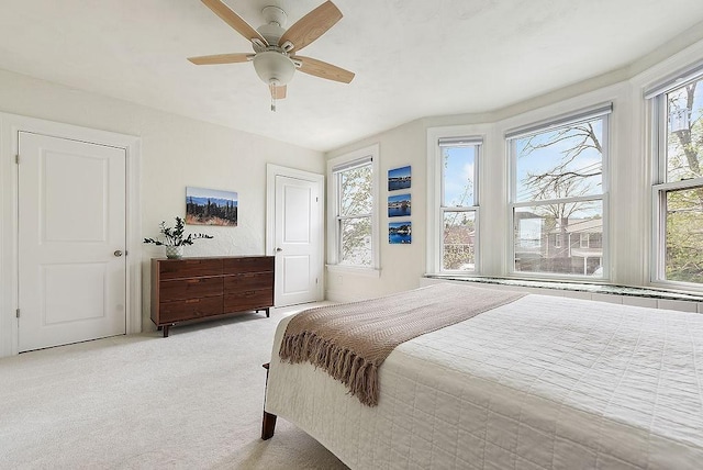 961 Deely St, Greenfield, PA 15217 - bedroom with ceiling fan, light colored carpet, and multiple windows