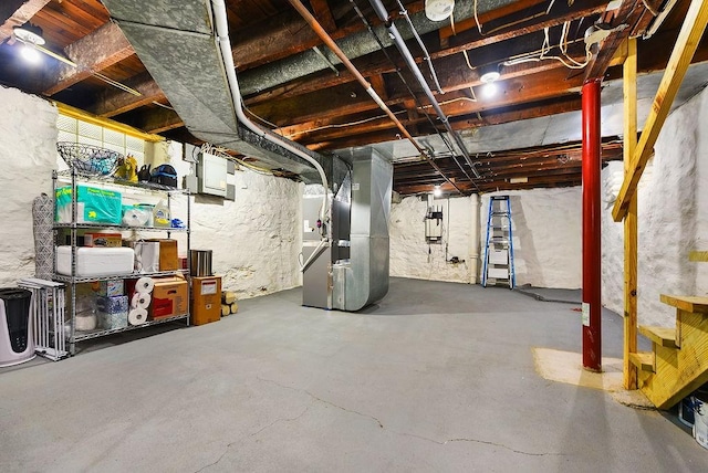 961 Deely St, Greenfield, PA 15217 - unfinished basement featuring heating unit