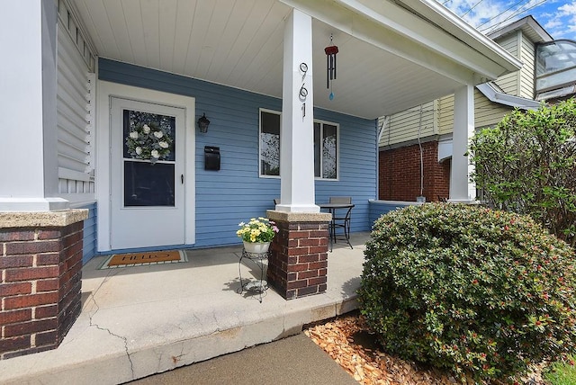 961 Deely St, Greenfield, PA 15217 - view of exterior entry featuring covered porch