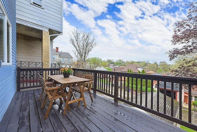 961 Deely St, Greenfield, PA 15217 - wooden terrace with outdoor dining space