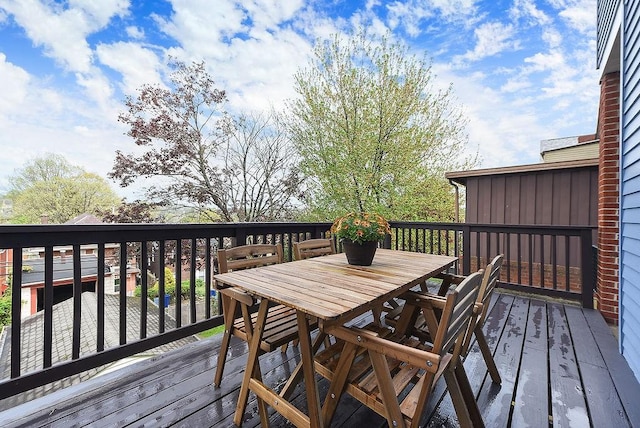 961 Deely St, Greenfield, PA 15217 - wooden terrace with outdoor dining space