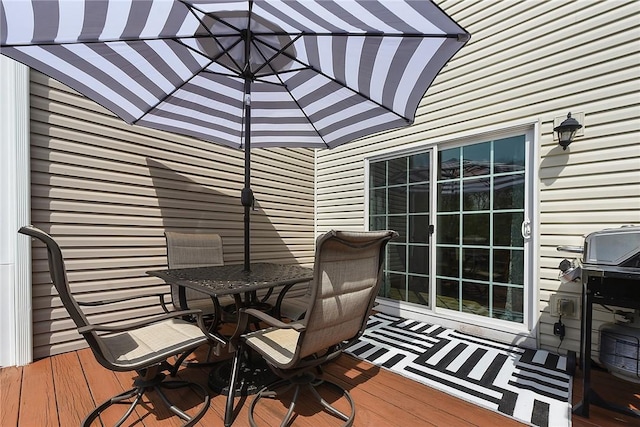 703 Freedom Dr, Collier Twp, PA 15106 - wooden deck with outdoor dining area