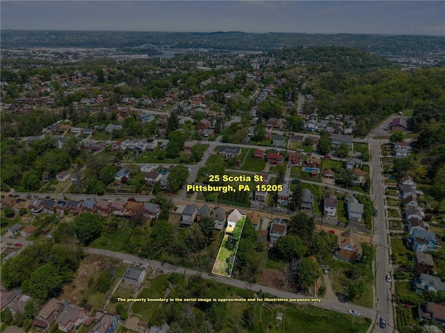 25 Scotia St, Ingram, PA 15205 - drone / aerial view featuring a residential view