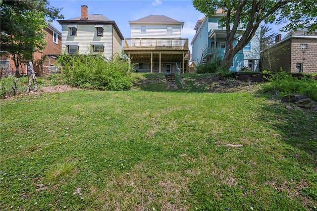 25 Scotia St, Ingram, PA 15205 - back of house featuring a yard and a deck