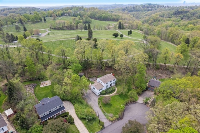 aerial view with a view of trees