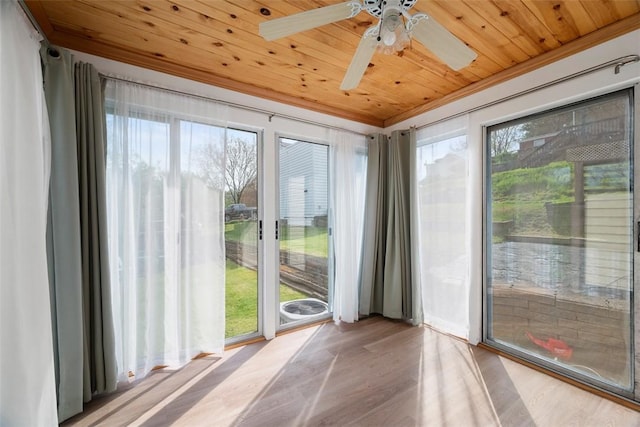 1928 Shamokin, South Side, PA 15203 - unfurnished sunroom featuring crown molding, wooden ceiling, and wood finished floors