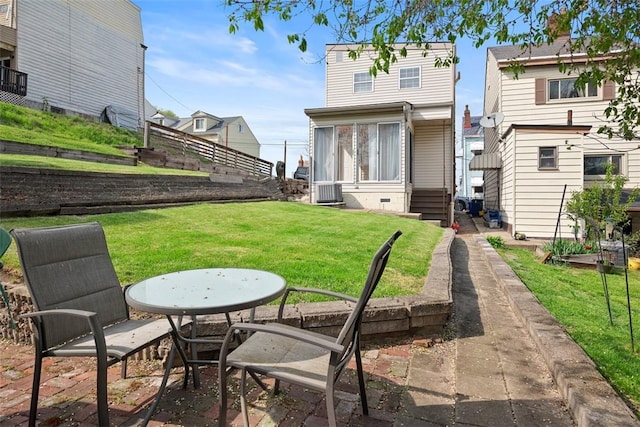 1928 Shamokin, South Side, PA 15203 - back of property with a lawn and crawl space