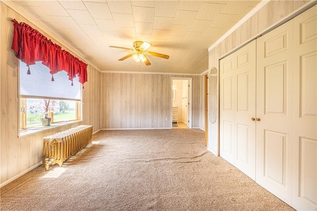 14 Cedar St, Masontown, PA 15461 - unfurnished bedroom with carpet floors, ornamental molding, and radiator