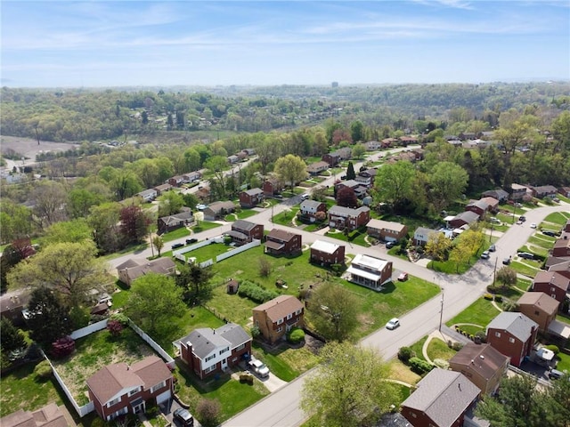 aerial view featuring a residential view