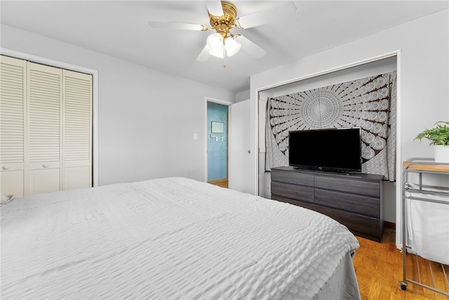 935 Broglie, South Park, PA 15236 - bedroom with a ceiling fan and wood finished floors