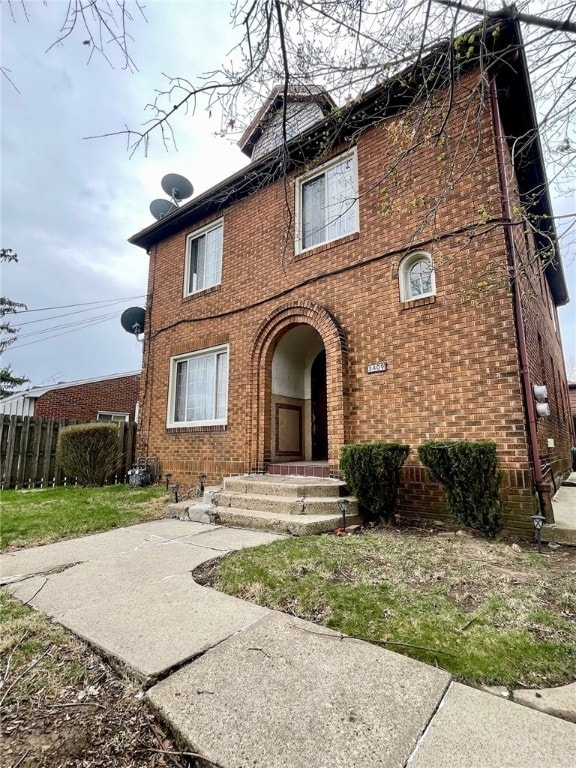 3409 Delaware St, Observatory Hill, PA 15214 - view of front facade with brick siding and fence