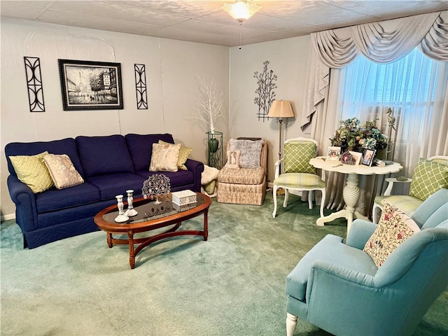view of carpeted living room